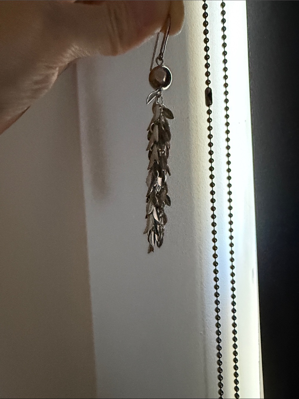 Isabel Marant Silver Leaf Cascade Dangle Earrings - Picture 2 of 3